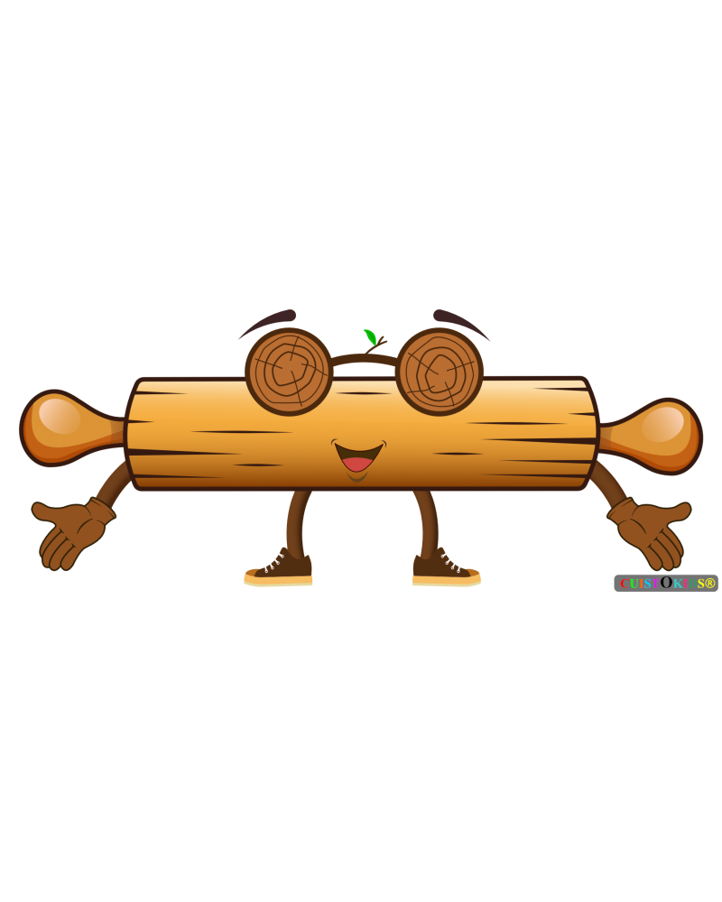 Etiquette autocollante  mascotte Rouleau le roulé