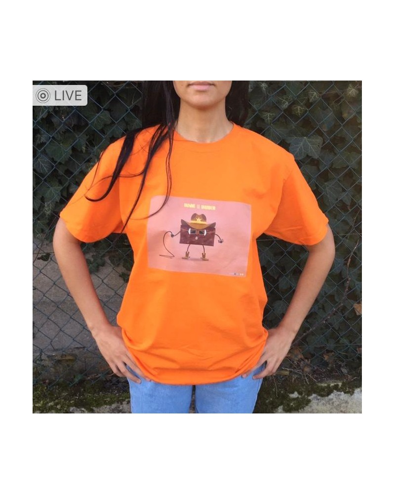 T-shirt orange coton mixte brownie le baroudeur